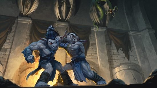 DnD grapple 5e - Wizards of the Coast art of two goblins fighting