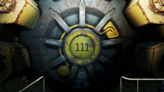 Fallout Vault 111 - a heavy steel door