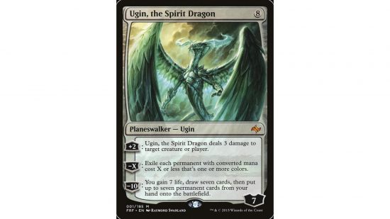 MTG Planeswalker card ugin the spirit dragon