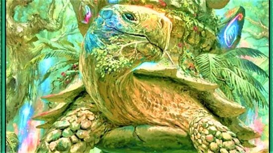 MTG Wilds of Eldraine infinite combo - Wizards of the Coast art of Blossoming Tortoise