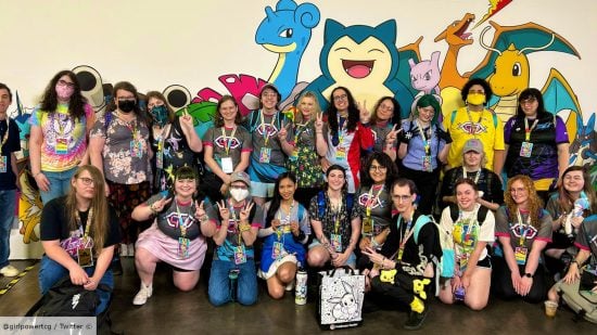 Pokemon TCG Girl Power TCG group welcomes gender minorities - Girl Power TCG photo showing lots of group members at the North American International Championships in 2023