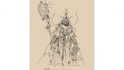Pathfinder 2e class - mystic sketch by Paizo, a bug-person with a large axe