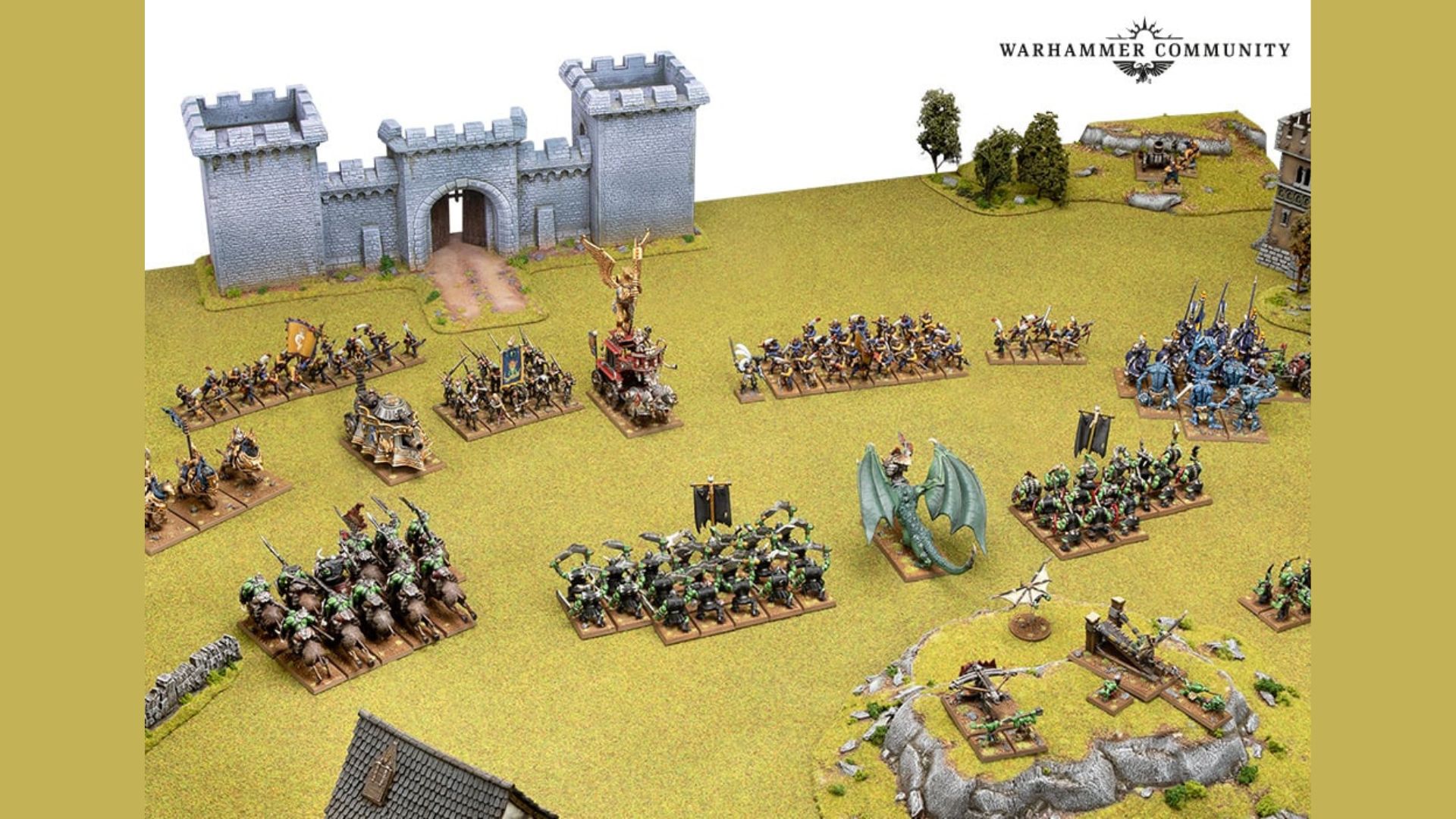 Warhammer fans hate change and when things stay the same - classic Warhammer Fantasy Battle, ranks of soldiers on a green battlefield