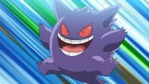 All Pokémon types guide - Pokémon TV series screenshot showing Gengar, a ghost type