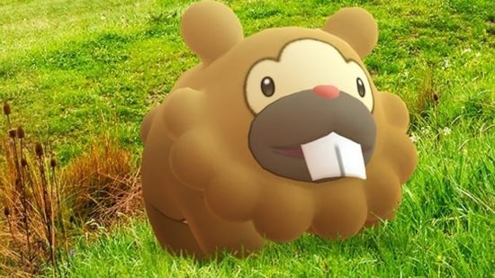 All Pokémon types guide - Pokémon TV series screenshot showing Bidoof, a Normal type