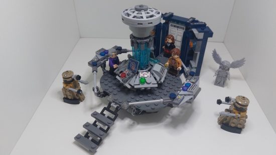 Best Lego Ideas sets: Doctor Who. Image shows the Lego TARDIS set, along with all the minifigures.