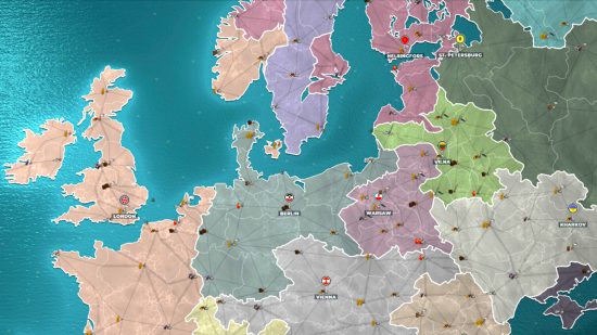 Best WW1 games guide - Supremacy 1914 screenshot showing the map of europe including great britain