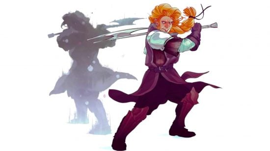 DnD Fighter subclasses 5e guide - Wizards of the Coast artwork showing a female Echo Knight character with an axe ready for combat