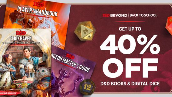 DnD sale advert showing the amount off.