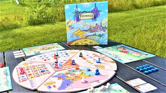 Fromage board game box and board