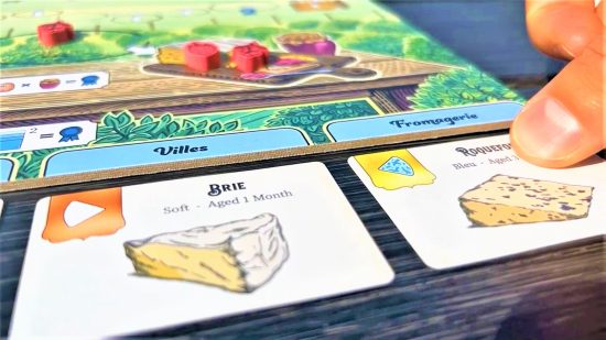 Fromage board game cards showing types of cheese