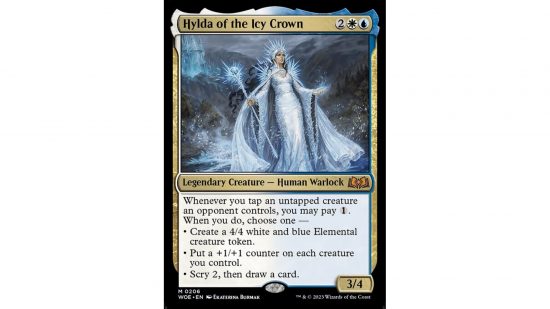 MTG Wilds of Eldraine Commander card Hylda of the Icy Crown