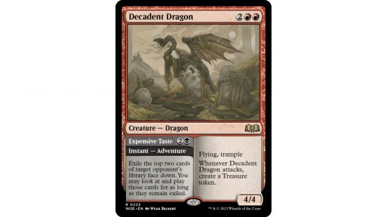The Wilds of Eldraine MTG card Decadent Dragon