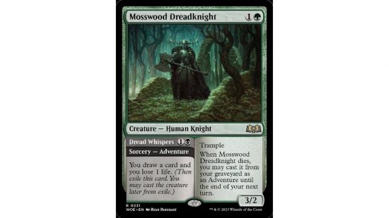 The Wilds of Eldraine MTG card Mosswood Dreadknight