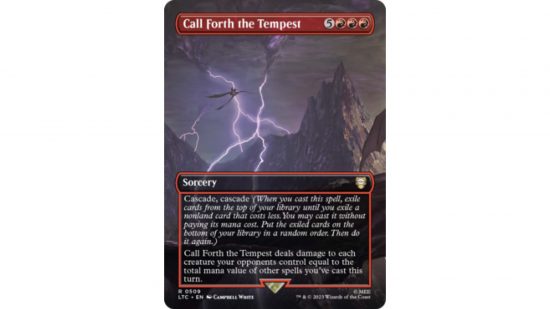 The MTG lord of the rings card Call Forth The Tempest