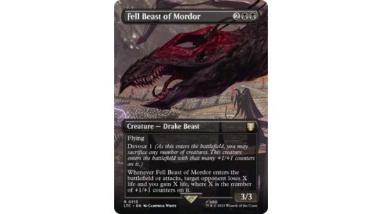 The MTG lord of the rings card Fell Beast