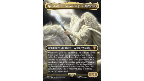 The MTG lord of the rings card Gandalf
