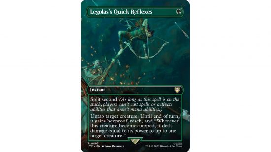 The MTG lord of the rings card Legolas' Quick Reflexes