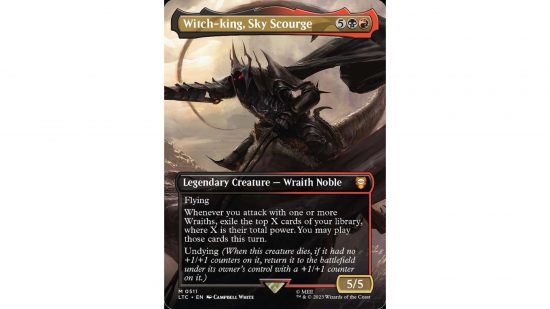 The MTG lord of the rings card Witch King