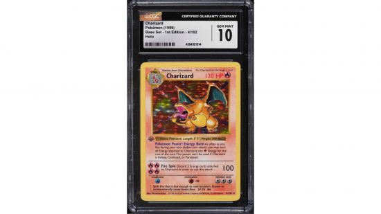 pokemon trading card game a gem mint CGC first edition charizard card