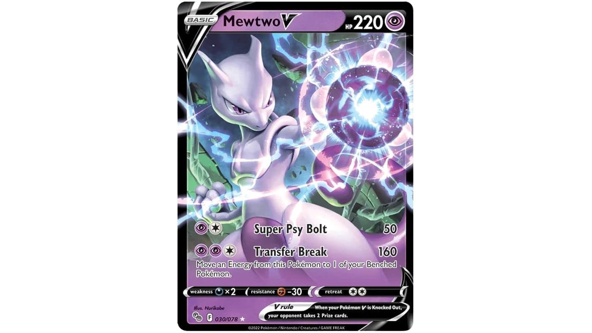 Pokemon TCG Mewtwo V 030/078 – The Card and Collectible Guys