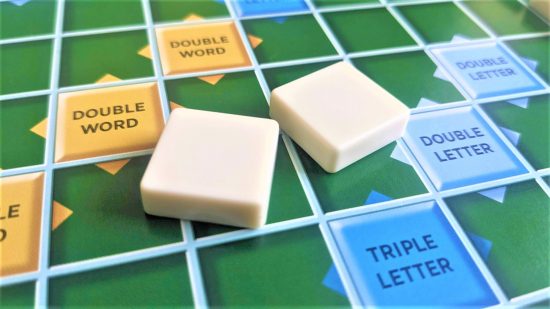 Scrabble strategy - photo of two blank Scrabble tiles