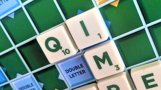 Scrabble strategy - photo of the word 'qi' on a Scrabble board