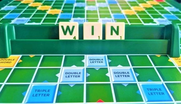 Scrabble strategy - photo of the word 'win' in a Scrabble tray