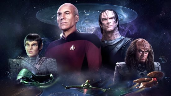 Star Trek Infinite banner showing all main alien races