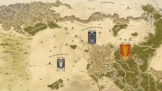 A map of Grand Cathay, to the East of the Warhammer Old World