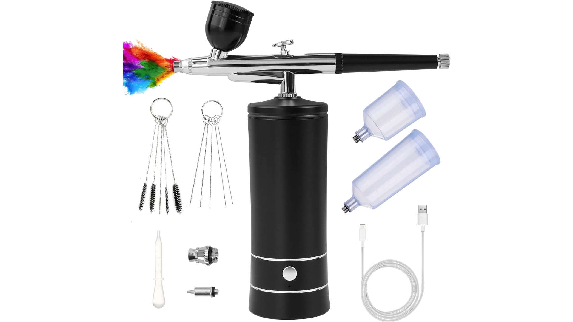 Portable Airbrush Kit 0.3mm with battery powered compressor