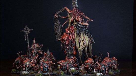 Best horror miniatures - a vile procession of bloody red monsters from Beastiarum miniatures