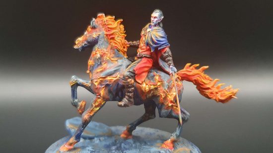 Best horror miniatures - vampire lord on flaming steed by Counterspell miniatures