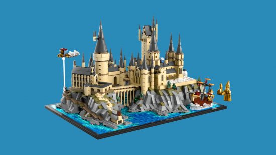 Best Lego horror sets: Hogwarts Castle Grounds. Image shows the constructed set.