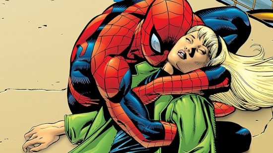Best Marvel Comics - spiderman cradling gwen stacy