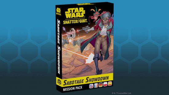 The Sabotage Showdown mission pack box art for Star Wars Shatterpoint, best wargame released in 2023