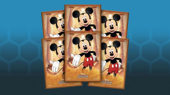 Disney Lorcana sets - The First Chapter card sleeves with Mickey Mouse art