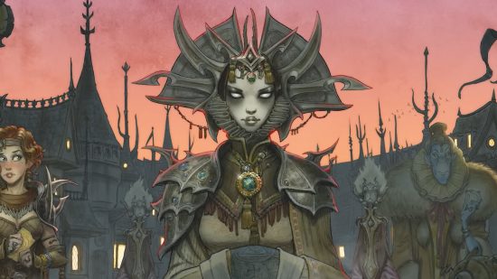 DnD Planescape 5e joke - Wizards of the Coast art of the Lady of Pain