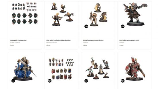 Games Workshop webstore screenshot - Forgeworld products from the game Necromunda