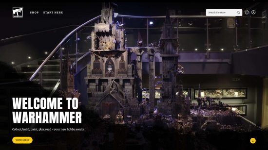 Games Workshop webstore screenshot - a photograph of a massive model diorama from Warhammer world