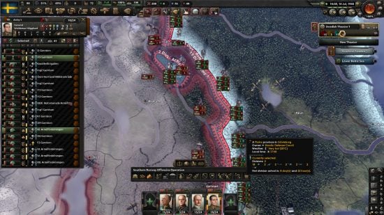 Hearts of Iron 4 Arms Against Tyranny DLC review - Author screenshot showing a hard fought battlefront between the Soviet Union and Finland in the Winter War