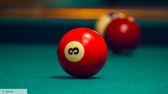 How to play pool - photo of the 'three' ball on a pool table