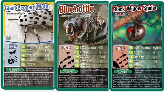 How to play top trumps - bug top trumps cards