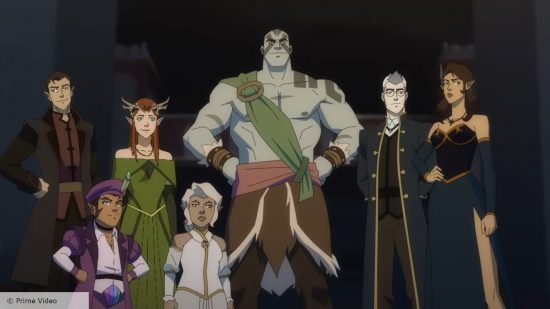 Legend of Vox Machina season 3 release date - Prime Video image of the Vox Machina party in formal outfits