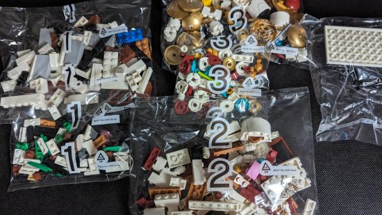 Lego Disney Princess Palace of Agrabah review image showing all of its individual pieces.