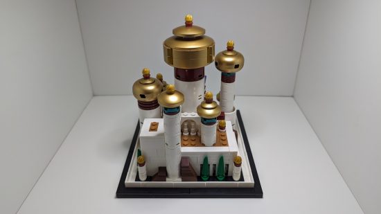 Lego Disney Princess Palace of Agrabah review image show the back of the assembled model.
