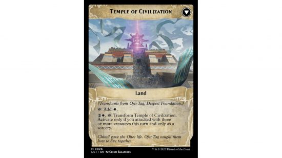 The MTG card Temple of Civilization