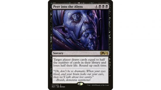 scary MTG cards - The creepy MTG card Peer Into the Abyss