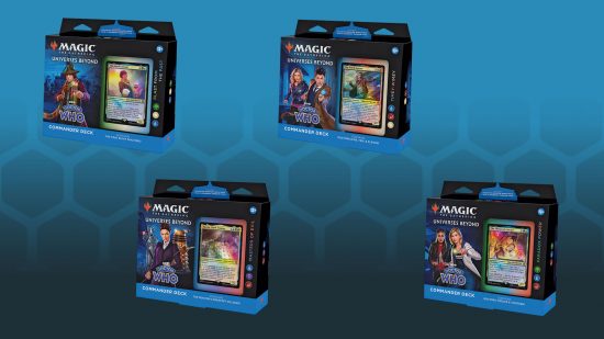 MTG Doctor Who Commander decks (images by Wizards of the Coast)
