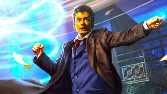 MTG Doctor Who Commander decks - Wizards of the Coast art of the tenth doctor